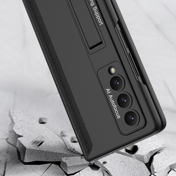 For Samsung Galaxy Z Fold4 GKK Magnetic Hinged Folding Full Phone Case(Black) by GKK