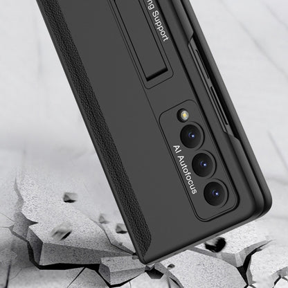 For Samsung Galaxy Z Fold4 GKK Magnetic Hinged Folding Full Phone Case(Black) by GKK