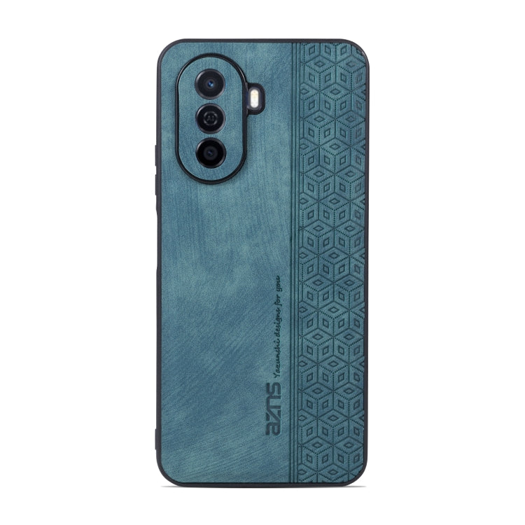 For Huawei Enjoy 50 / nova Y70 AZNS 3D Embossed Skin Feel Phone Case(Dark Green) by AZNS