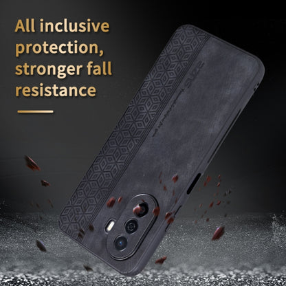 For Huawei Enjoy 50 / nova Y70 AZNS 3D Embossed Skin Feel Phone Case(Brown) by AZNS