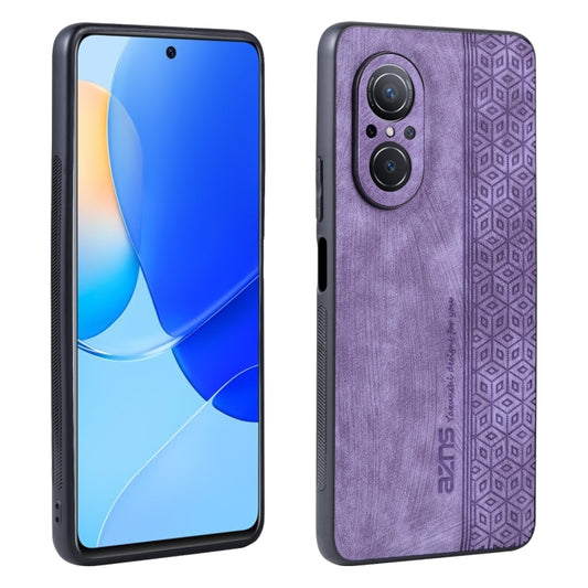 For Huawei nova 9 SE / Honor 50 SE AZNS 3D Embossed Skin Feel Phone Case(Purple) by AZNS