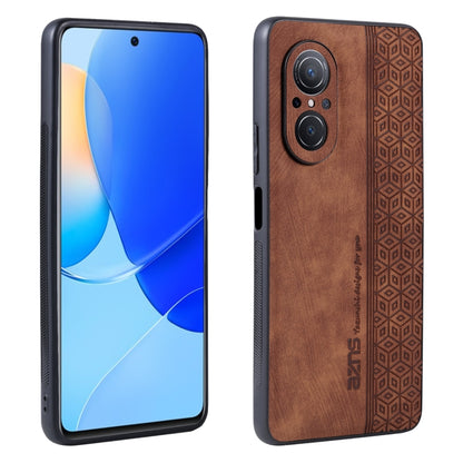 For Huawei nova 9 SE / Honor 50 SE AZNS 3D Embossed Skin Feel Phone Case(Brown) by AZNS