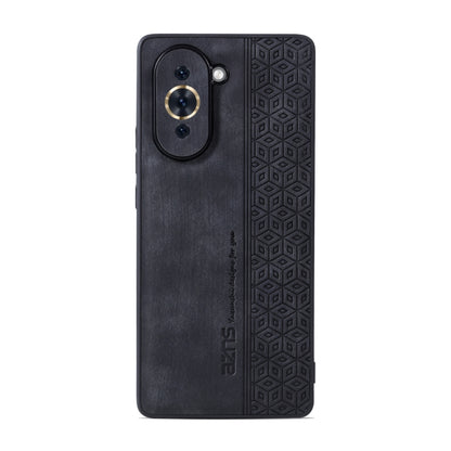 For Huawei nova 10 AZNS 3D Embossed Skin Feel Phone Case(Black) by AZNS