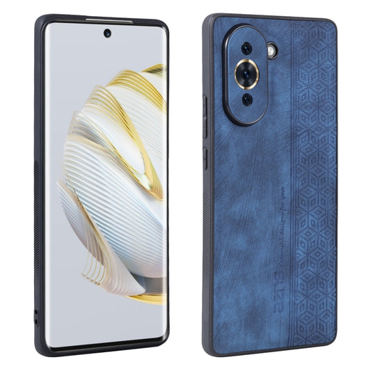 For Huawei nova 10 AZNS 3D Embossed Skin Feel Phone Case(Sapphire Blue) by AZNS