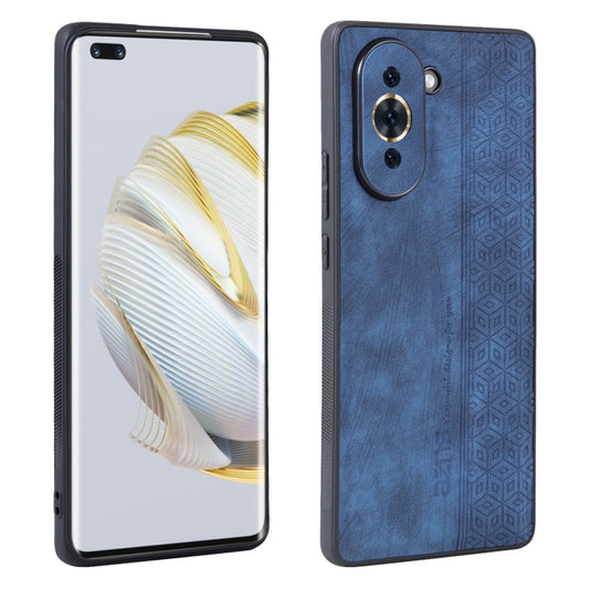 For Huawei nova 10 Pro AZNS 3D Embossed Skin Feel Phone Case(Sapphire Blue) by AZNS
