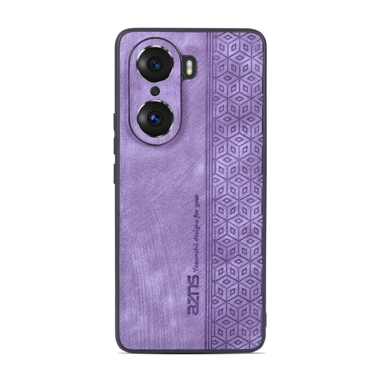 For Honor 60 Pro AZNS 3D Embossed Skin Feel Phone Case(Purple) by AZNS