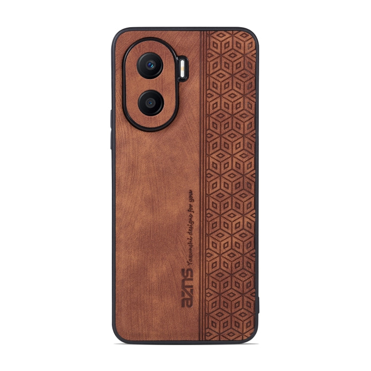 For Honor X40i AZNS 3D Embossed Skin Feel Phone Case(Brown) by AZNS