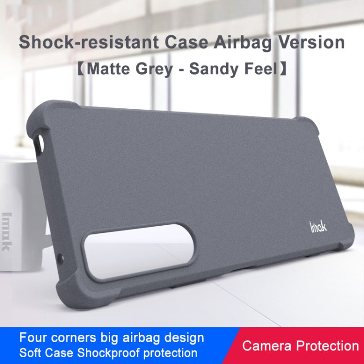 For Sony Xperia 5 IV imak Shockproof Airbag TPU Phone Case(Matte Grey) by imak