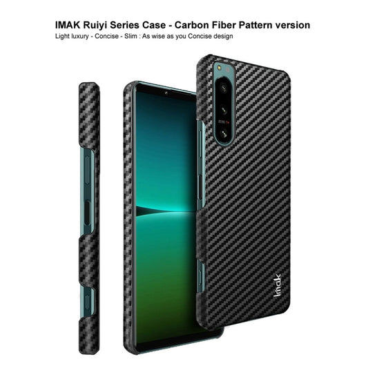 For Sony Xperia 5 IV IMAK Ruiyi Series Carbon Fiber PU + PC Phone Case by imak