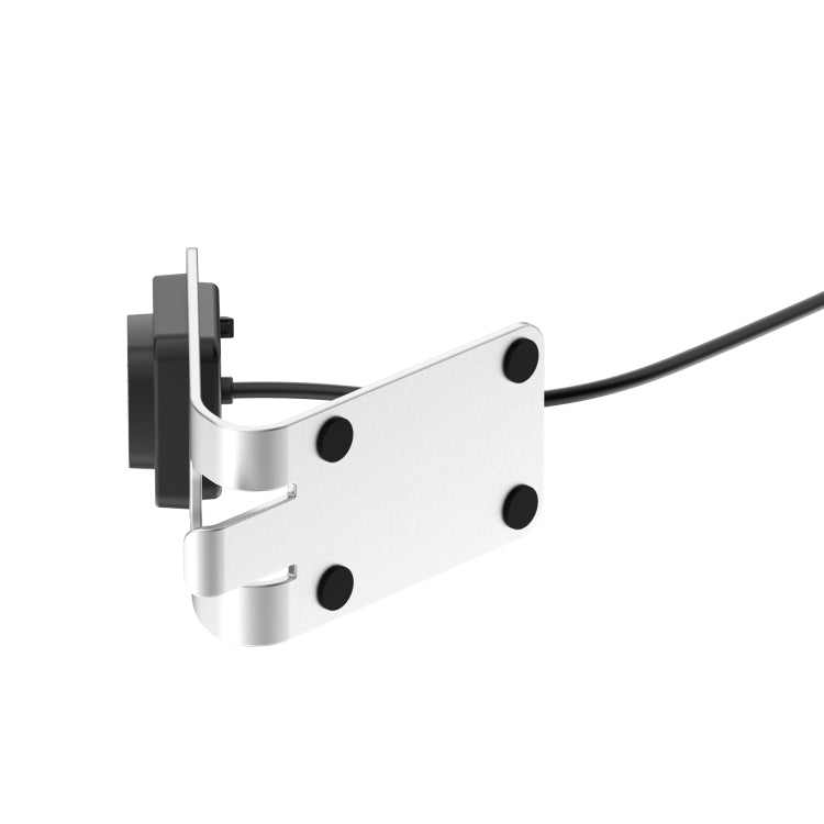 For Fitbit Versa4 / Sense2 Portable Magnetic Metal Charger Holder Cable Length:1.5m(Silver) by bashfashion