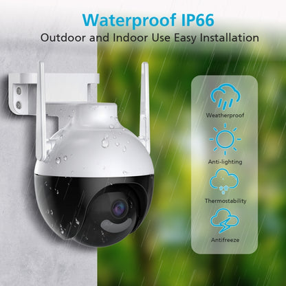 A18 4MP HD Wireless WiFi Smart Surveillance Camera, Specification:US Plug by bashfashion