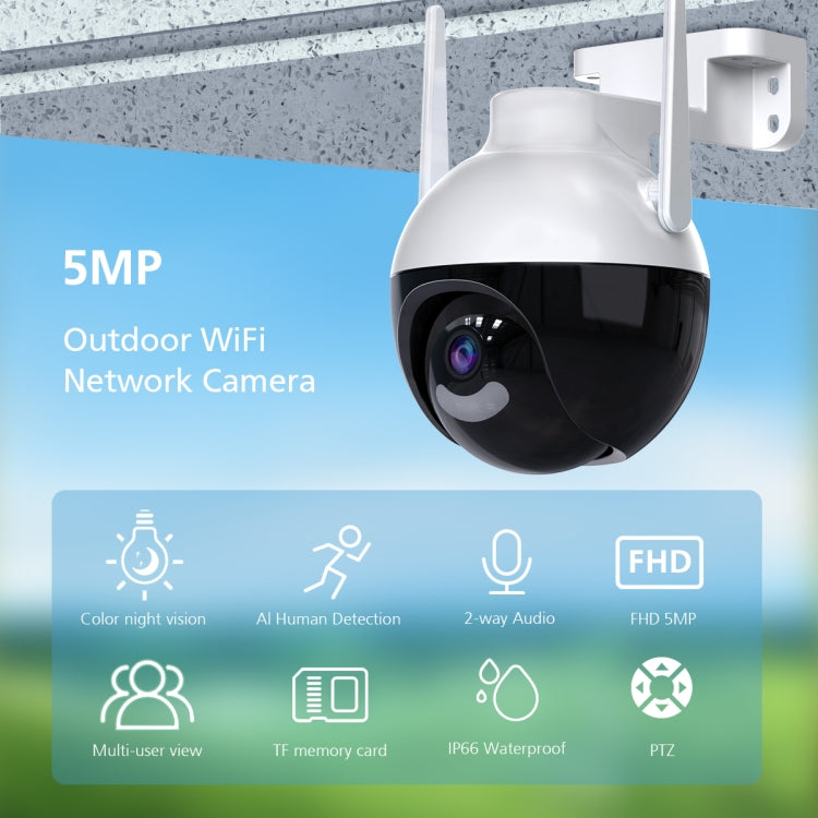 A18 8MP HD Wireless WiFi Smart Surveillance Camera, Specification:US Plug by bashfashion