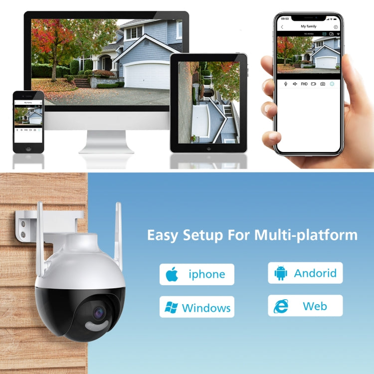 A18 8MP HD Wireless WiFi Smart Surveillance Camera, Specification:UK Plug by bashfashion