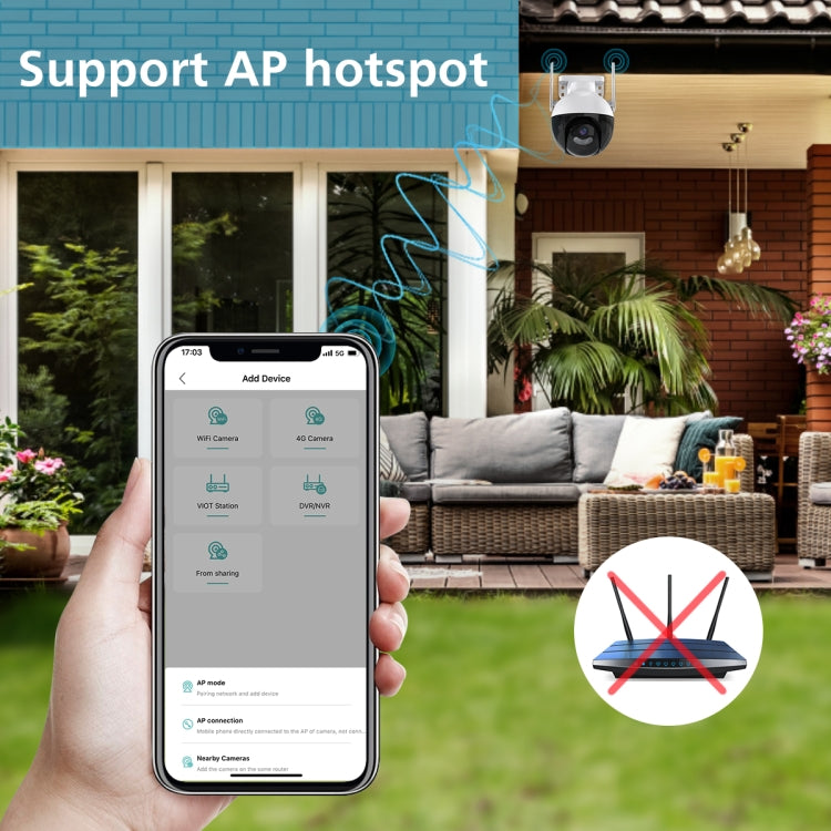 A18 8MP HD Wireless WiFi Smart Surveillance Camera, Specification:AU Plug by bashfashion