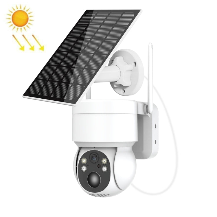 T34 2MP HD IP66 Waterproof Wireless WiFi Solar Camera(White) by bashfashion