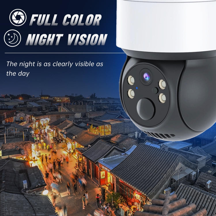 T34 2MP HD IP66 Waterproof Wireless WiFi Solar Camera(White) by bashfashion