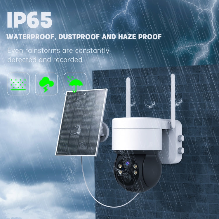 T34 2MP HD IP66 Waterproof Wireless WiFi Solar Camera(Black) by bashfashion