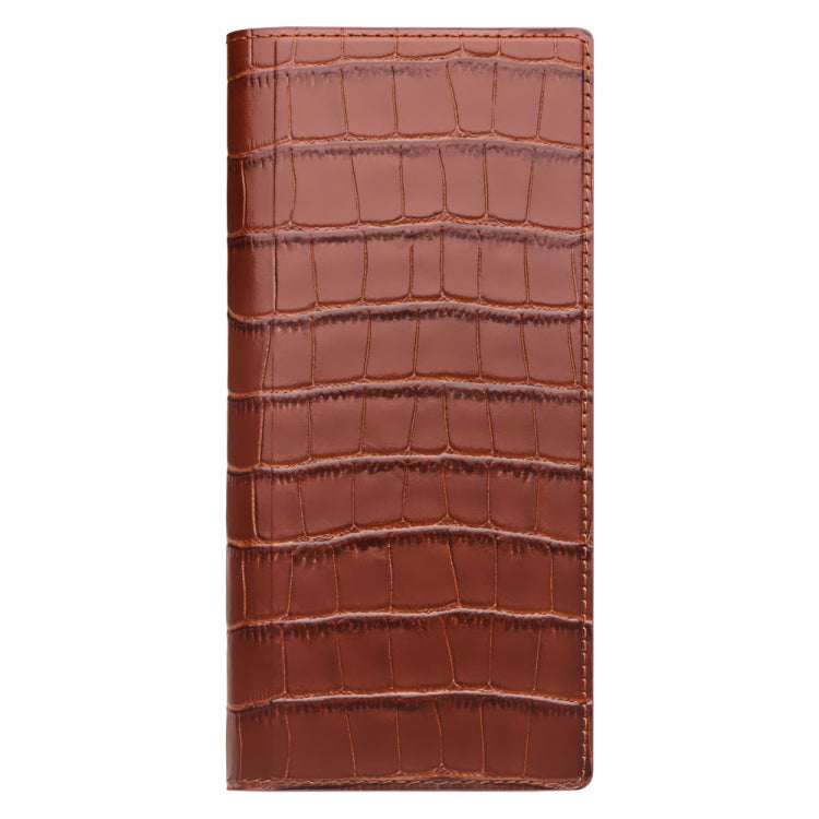For Huawei Mate XS 2 QIALINO Crocodile Pattern Genuine Leather Phone Case(Brown) by QIALINO