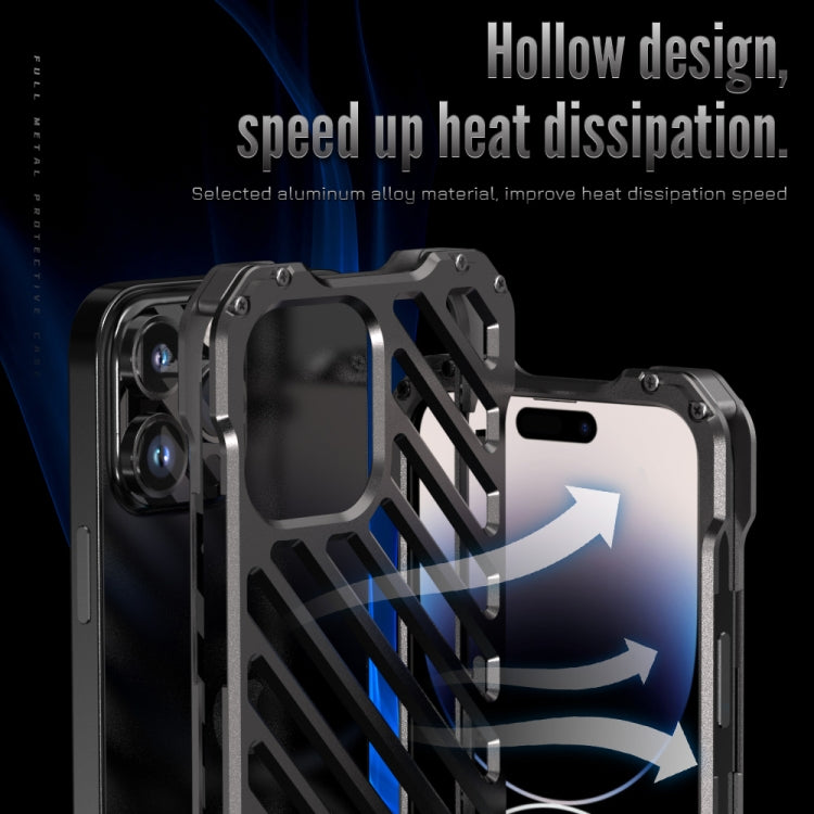 For iPhone 14 R-JUST Breathable Armor Phone Case(Silver Grey) by R-JUST