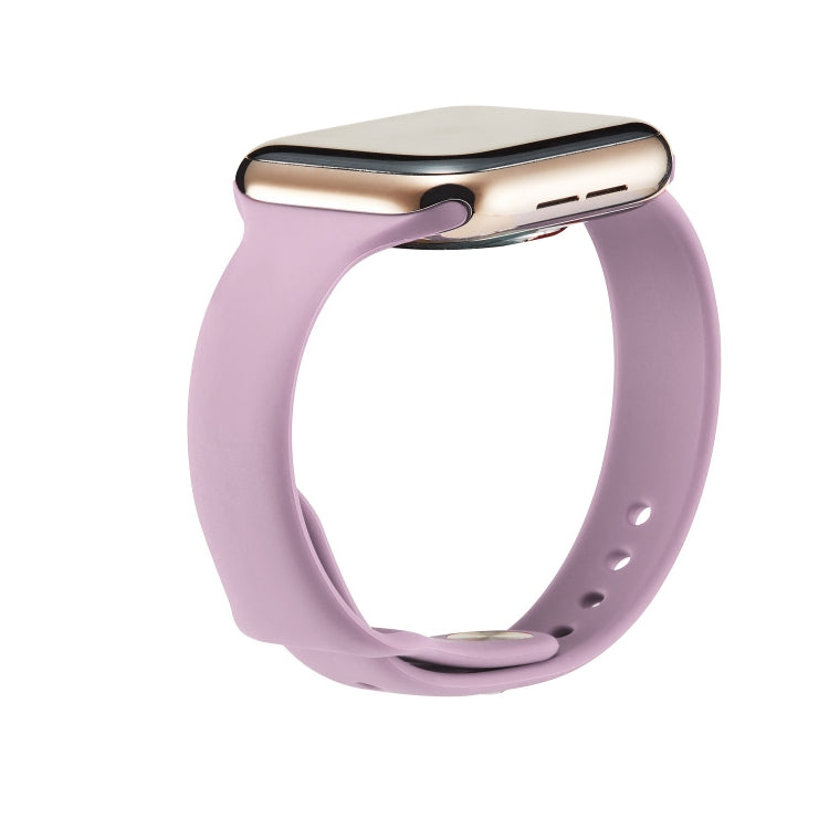For Apple Watch 5/4 40mm & 3/2/1 38mm Thin Silicone Watch Band(Purple) by bashfashion