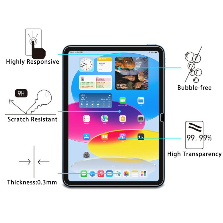 For iPad 2025 / 2022 0.26mm 9H 2.5D Explosion-proof Tempered Glass Film by bashfashion