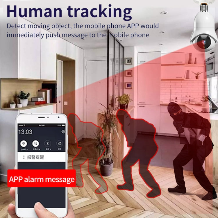 DP31 2.0MP HD Light Bulb WiFi Surveillance Camera, Support Motion Detection, Night Vision(White) by bashfashion