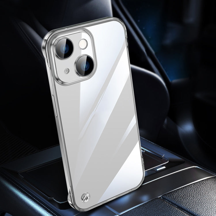 For iPhone 14 Plus Electroplating Frameless Clear PC Phone Case(Transparent) by bashfashion