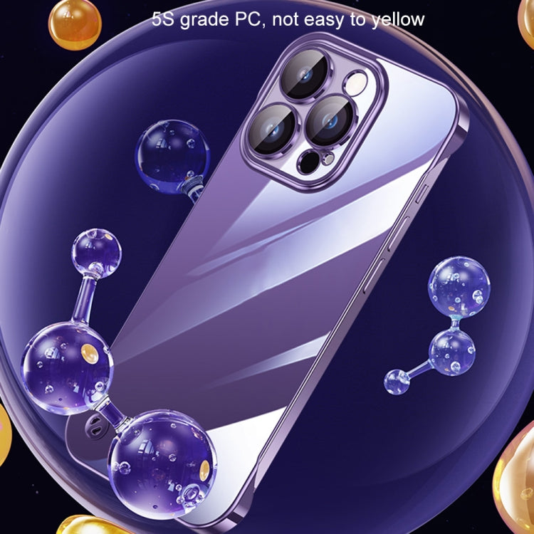 For iPhone 14 Plus Electroplating Frameless Clear PC Phone Case(Transparent) by bashfashion