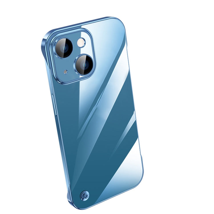 For iPhone 13 Electroplating Frameless Clear PC Phone Case(Sierra Blue) by bashfashion