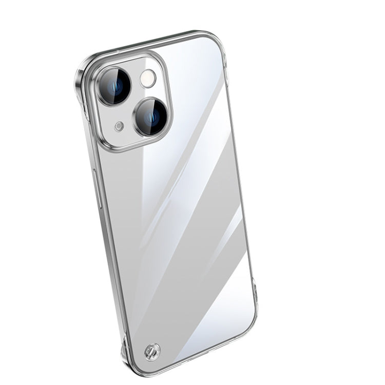 For iPhone 13 Electroplating Frameless Clear PC Phone Case(Silver) by bashfashion