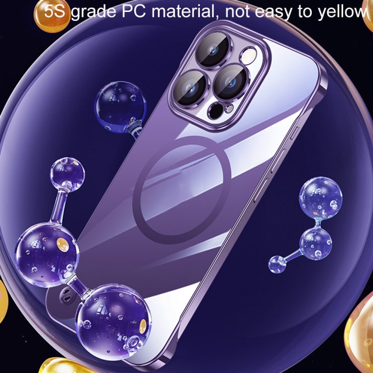 For iPhone 13 Pro Max Electroplating Frameless Magsafe Magnetic PC Phone Case(Gold) by bashfashion