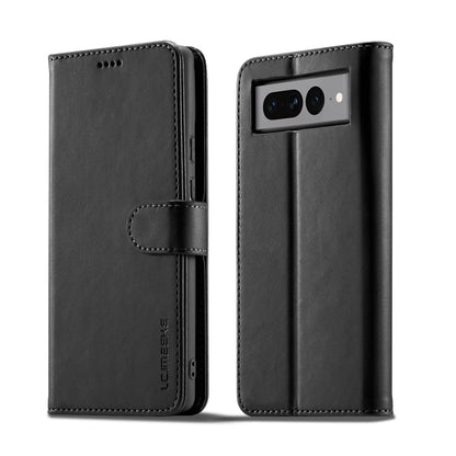 For Google Pixel 7 LC.IMEEKE Calf Texture Horizontal Flip Leather Case(Black) by LC.IMEEKE