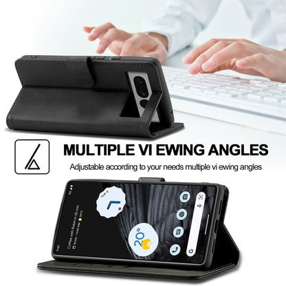 For Google Pixel 7 LC.IMEEKE Calf Texture Horizontal Flip Leather Case(Black) by LC.IMEEKE