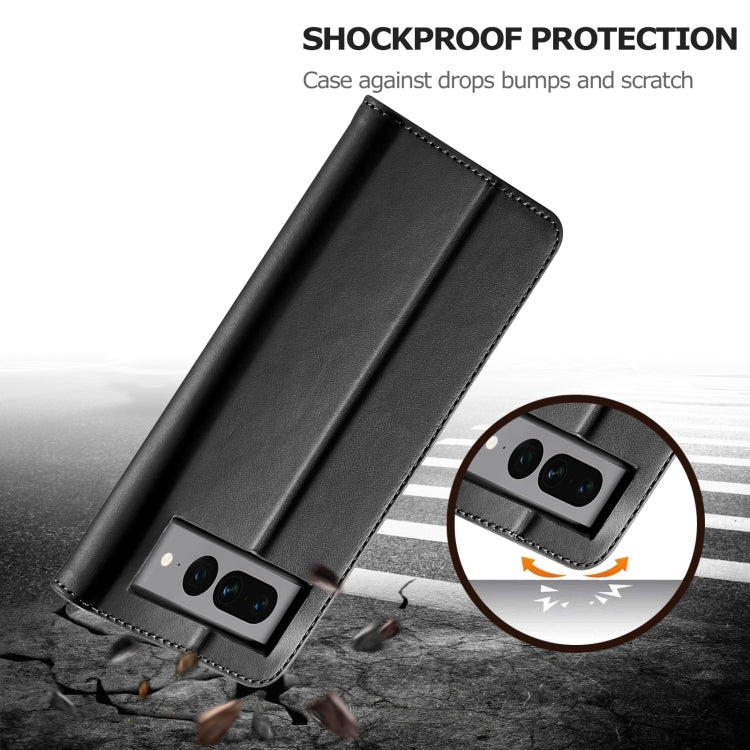 For Google Pixel 7 LC.IMEEKE Calf Texture Horizontal Flip Leather Case(Black) by LC.IMEEKE