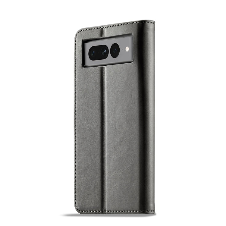 For Google Pixel 7 LC.IMEEKE Calf Texture Horizontal Flip Leather Case(Grey) by LC.IMEEKE