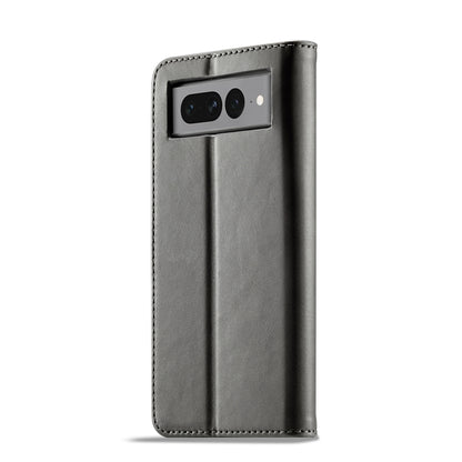For Google Pixel 7 LC.IMEEKE Calf Texture Horizontal Flip Leather Case(Grey) by LC.IMEEKE