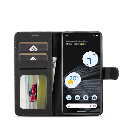 For Google Pixel 7 Pro LC.IMEEKE Calf Texture Horizontal Flip Leather Case(Black) by LC.IMEEKE