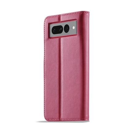 For Google Pixel 7 Pro LC.IMEEKE Calf Texture Horizontal Flip Leather Case(Red) by LC.IMEEKE