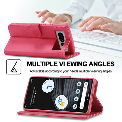 For Google Pixel 7 Pro LC.IMEEKE Calf Texture Horizontal Flip Leather Case(Red) by LC.IMEEKE