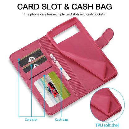 For Google Pixel 7 Pro LC.IMEEKE Calf Texture Horizontal Flip Leather Case(Red) by LC.IMEEKE