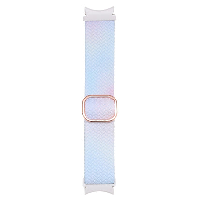 For Samsung Galaxy Watch 5 / Watch 5 Pro / Watch 4 Weave Gradient Color Watch Band(Blue Pink) by bashfashion