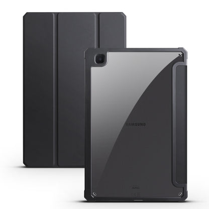 For Samsung Galaxy Tab S6 Lite Acrylic 3-folding Smart Leather Tablet Case(Black) by bashfashion