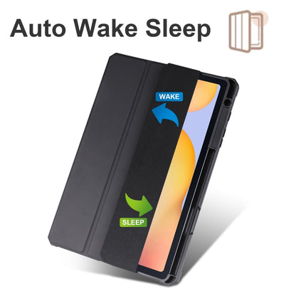 For Samsung Galaxy Tab S6 Lite Acrylic 3-folding Smart Leather Tablet Case(Black) by bashfashion