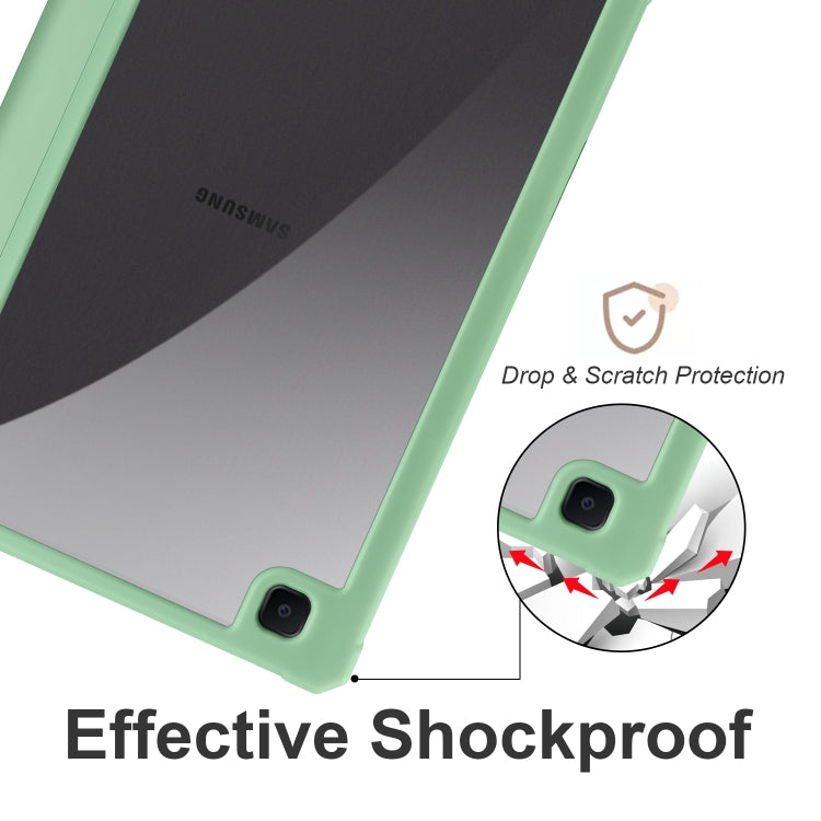 For Samsung Galaxy Tab S6 Lite Acrylic 3-folding Smart Leather Tablet Case(Green) by bashfashion