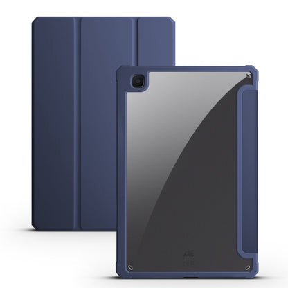 For Samsung Galaxy Tab S6 Lite Acrylic 3-folding Smart Leather Tablet Case (Midnight Blue) by bashfashion