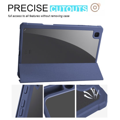 For Samsung Galaxy Tab S6 Lite Acrylic 3-folding Smart Leather Tablet Case (Midnight Blue) by bashfashion