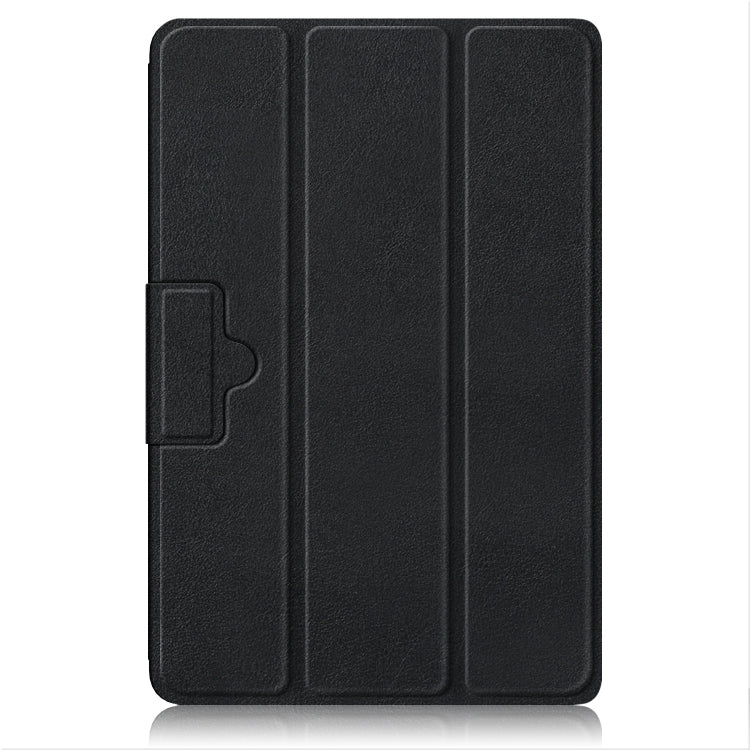 For OPPO Pad 11 inch 3-folding Magnetic Buckle Custer Texture Leather Tablet Case(Black) by bashfashion