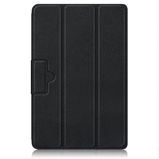 For OPPO Pad 11 inch 3-folding Magnetic Buckle Custer Texture Leather Tablet Case(Black) by bashfashion