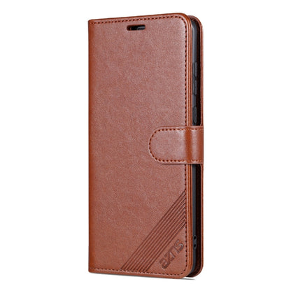 For Huawei Mate 50 Pro AZNS Sheepskin Texture Flip Leather Phone Case(Brown) by AZNS