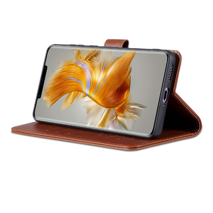 For Huawei Mate 50 Pro AZNS Sheepskin Texture Flip Leather Phone Case(Brown) by AZNS